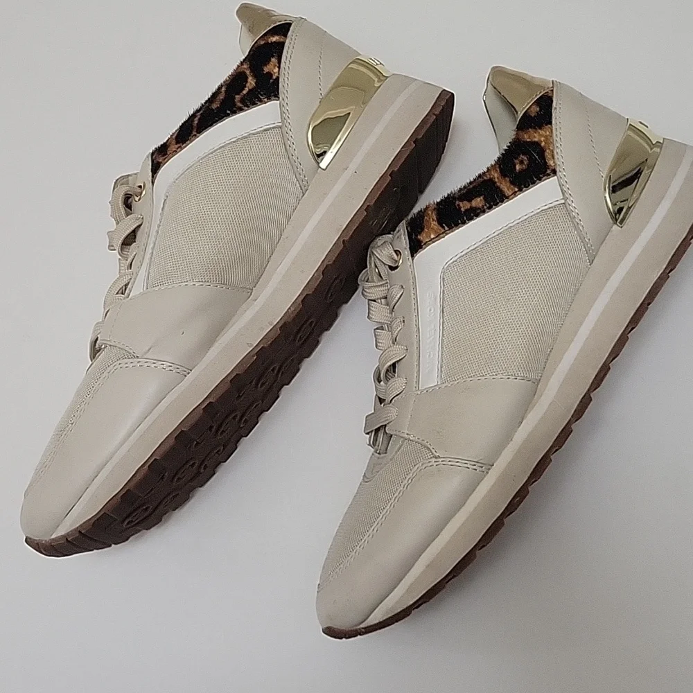 Michael Kors Billie‎ Women's Leopard Print Sneakers 8 EUC